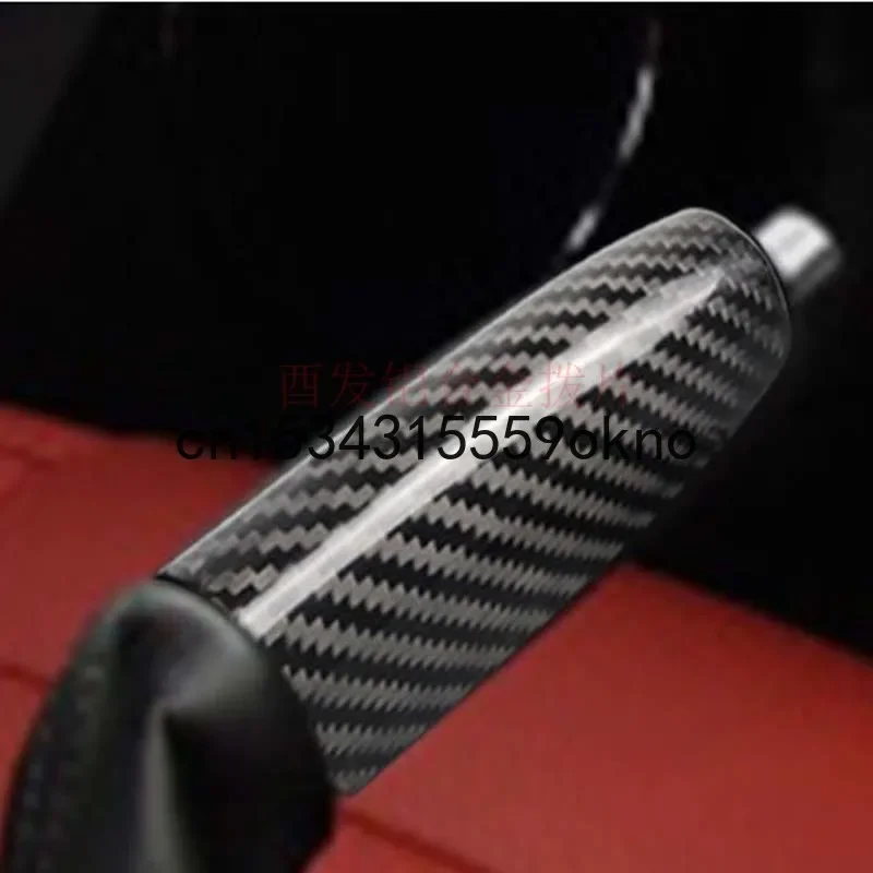 For Ford Mustang Carbon Fiber Handbrake Lever Sleeve Straight Set Non-Destructive Automobile Modification Accessories