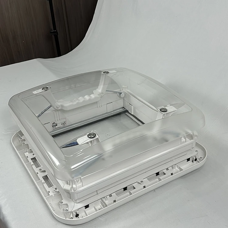 RV22SL 400*400mm Caravan Roof Vent ASA Frame RV Skylight With Acrylic Dome For Motorhome Roof Window