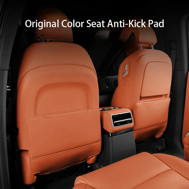 For Li Lixiang L6 L7 L8 L9 Leather Car Anti Kick Mat Pad Anti-kick Mat Protector Seat Back Protector with Organizer Pocket