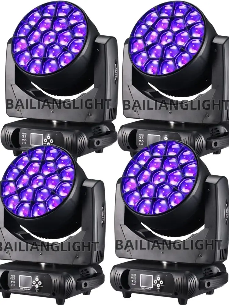 4PZ 19X40W LED Strahl Waschen Große Bienen Augen RGBW Zoom Moving Head Beleuchtung Mit LED Blende DJ Disco Bühne