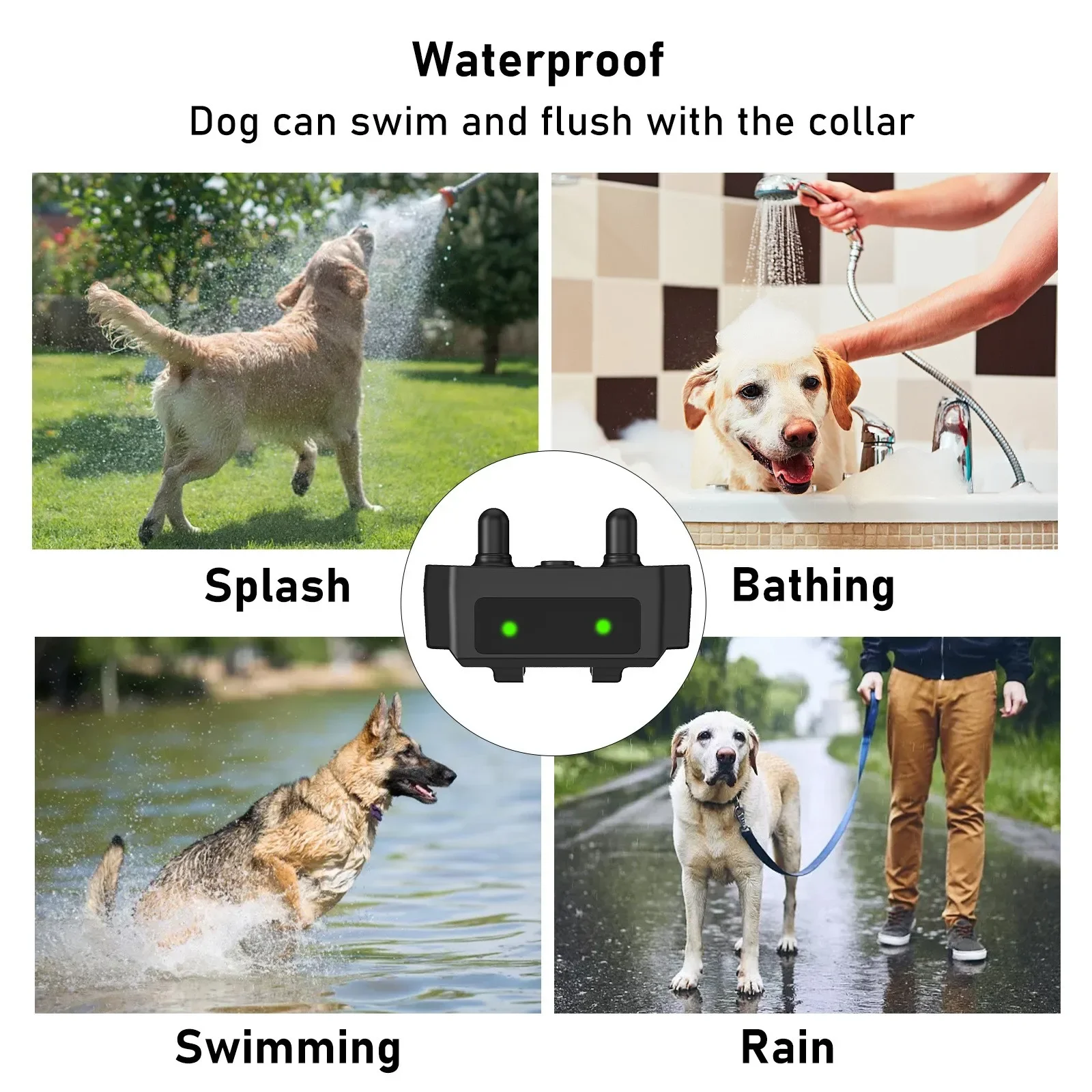 Rechargeable Remote Control Electronic Dog Training Collar with Sound and Vibration Anti-Barking and Anti-Biting Collar for Dogs