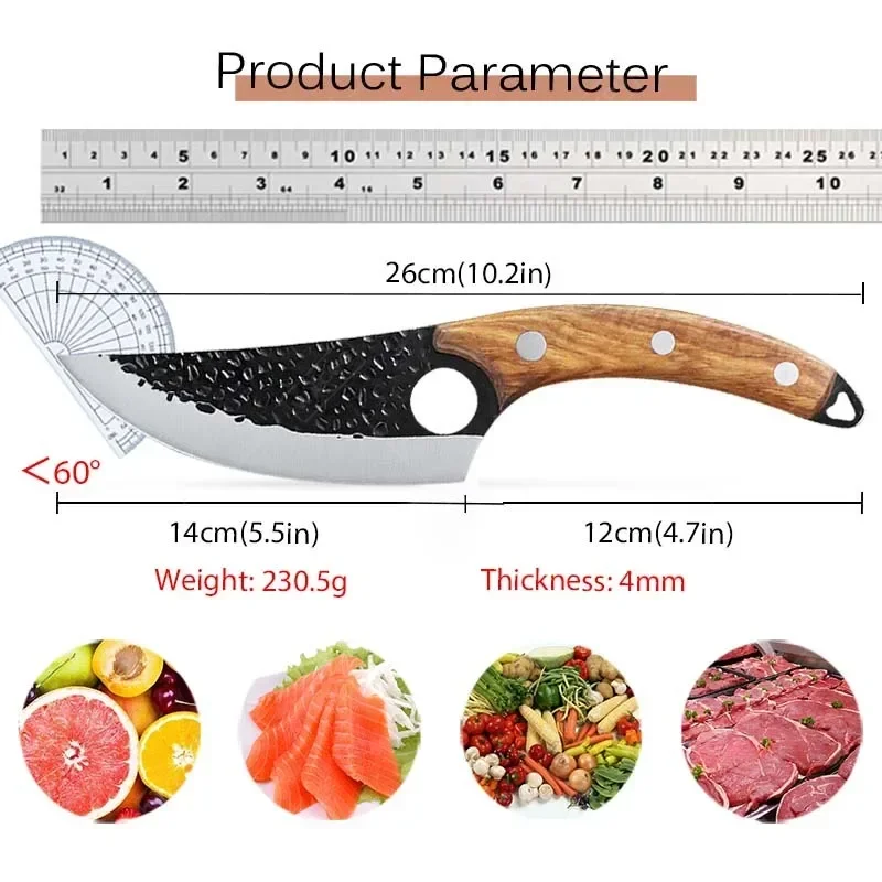 Chef Knife With Sheath Multitool Chef's Knives For Chopping/Meat Cutting High Carbon Fine SteelFor House