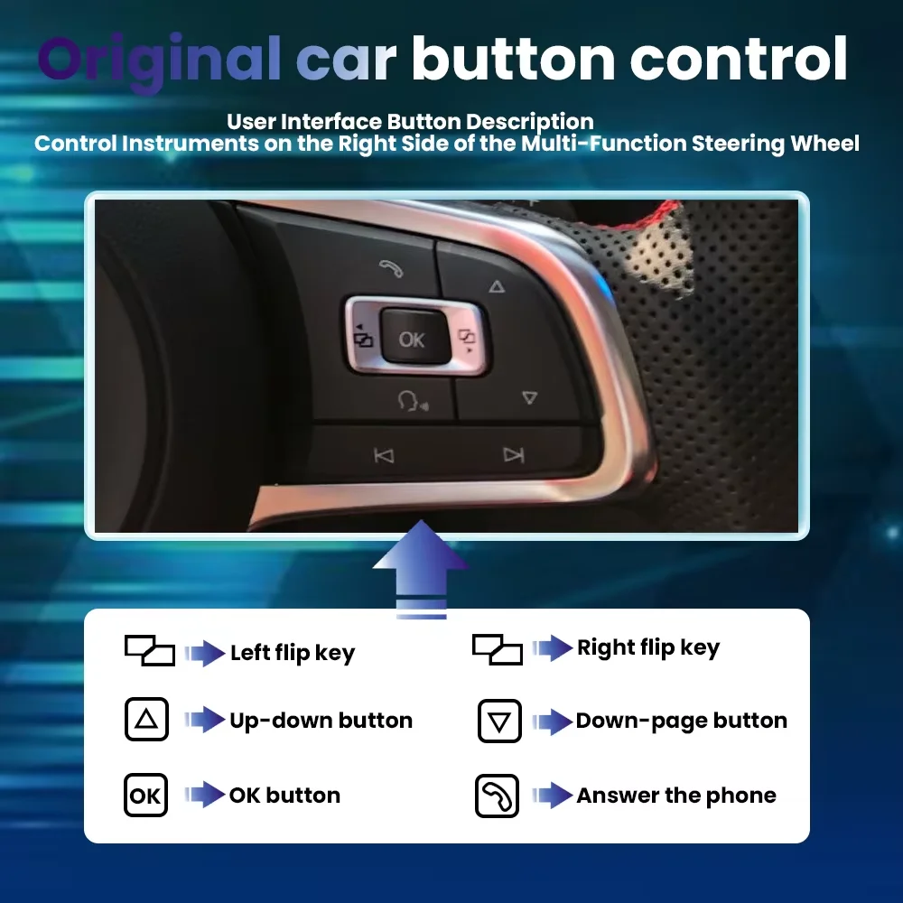 مجموعة لوحة القيادة الرقمية اللاسلكية CarPlay Android Auto لـ ​ ​ فولكس فاجن فولكس فاجن باسات B6 B8 B7 CC Magotan أداة لوحة قمرة القيادة