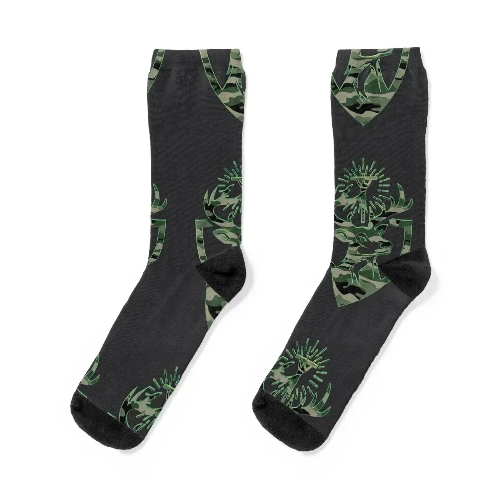 St, Hubert Hubertus Patron Saint of Hunters Stag Socks funny gift Heating sock compression Woman Socks Men's