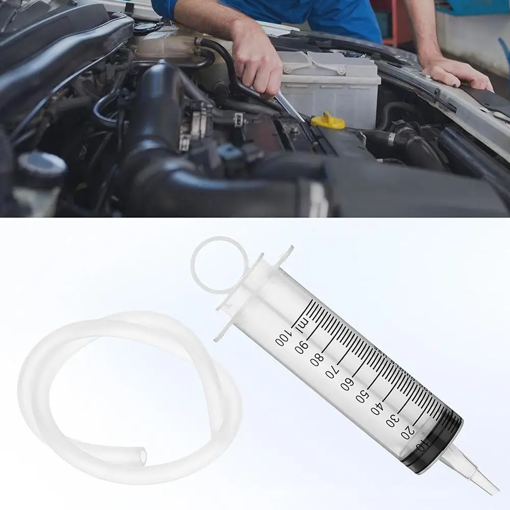 100 ml Motorrad-Hydraulikbremsen-Entlüftungsset, Spritze mit 50 cm Schlauch, universelles Entlüftungswerkzeug für Motorräder und Roller – Detail 5