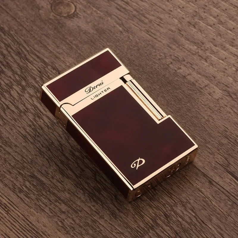 2024 Hot Selling New Derui Lighter Metal Butane Gas Lighter Creative Windproof Direct Recharge Men's Smoking Tool Gift