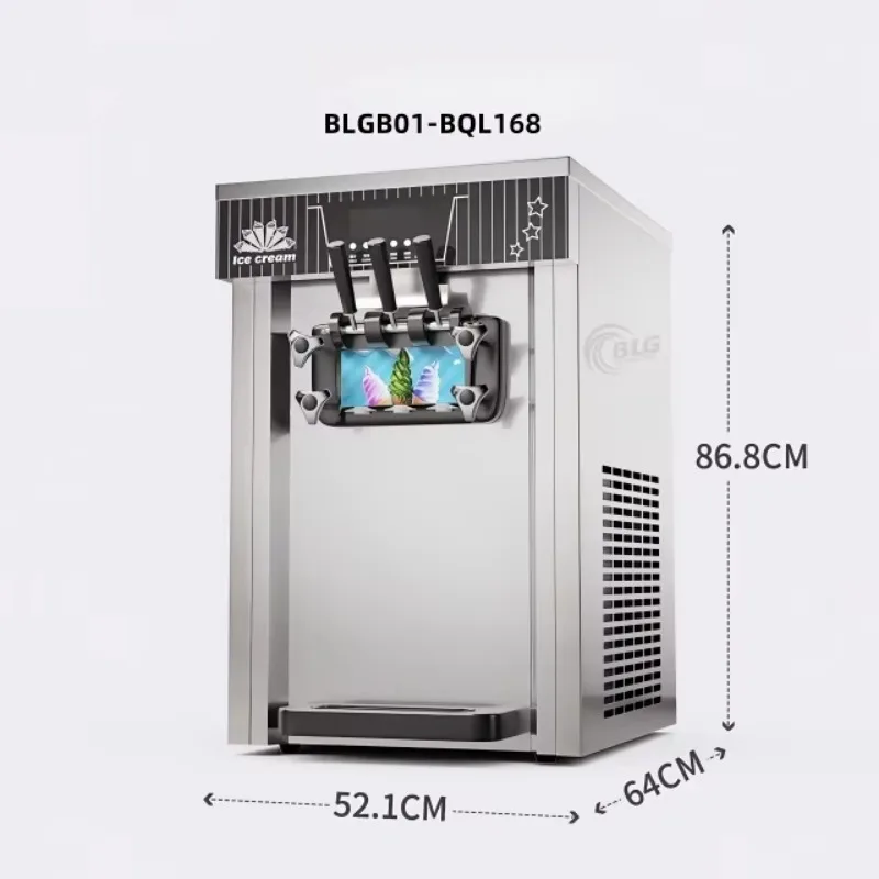 

MT Factory Stainless Steel Countertop Gelato Ice Cream Machine 3 Flavors Direct Home Maker With Pre-Cooling Function