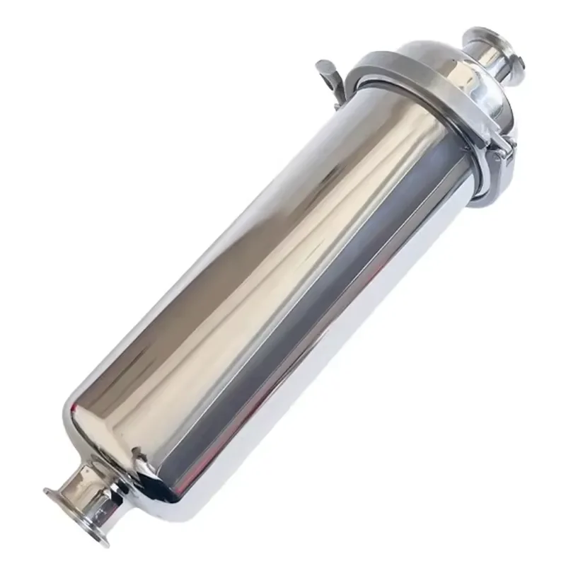Sanying 304 Sanitary Stainless Steel Straight Filter Cast Polished Tri Clamp Low Pressure Beer Fluids Pipe Fittings 1 Piece