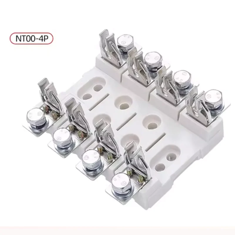 NT00-4P 4 Pole Plastic Fuse Base for NT00 NH00 Blade Fuse Link RT16-00 RT36 RS31 R030 RT20 HRC Low Voltage Fuse Holder