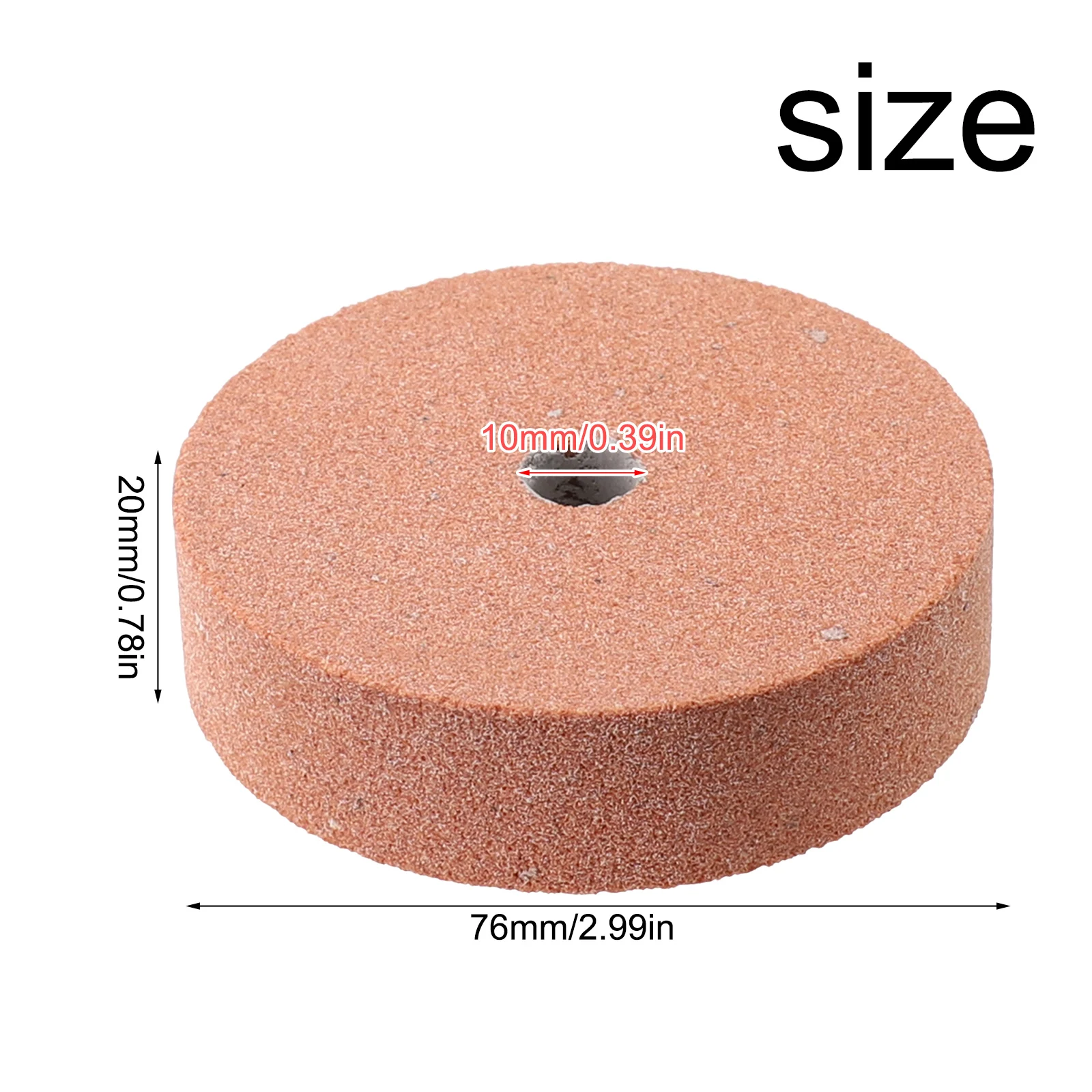 10mm Bore Ceramic Grinding Wheel Set 3 Inch Polishing Stones for Bench Grinder and Hand Drill for Metal Restoration