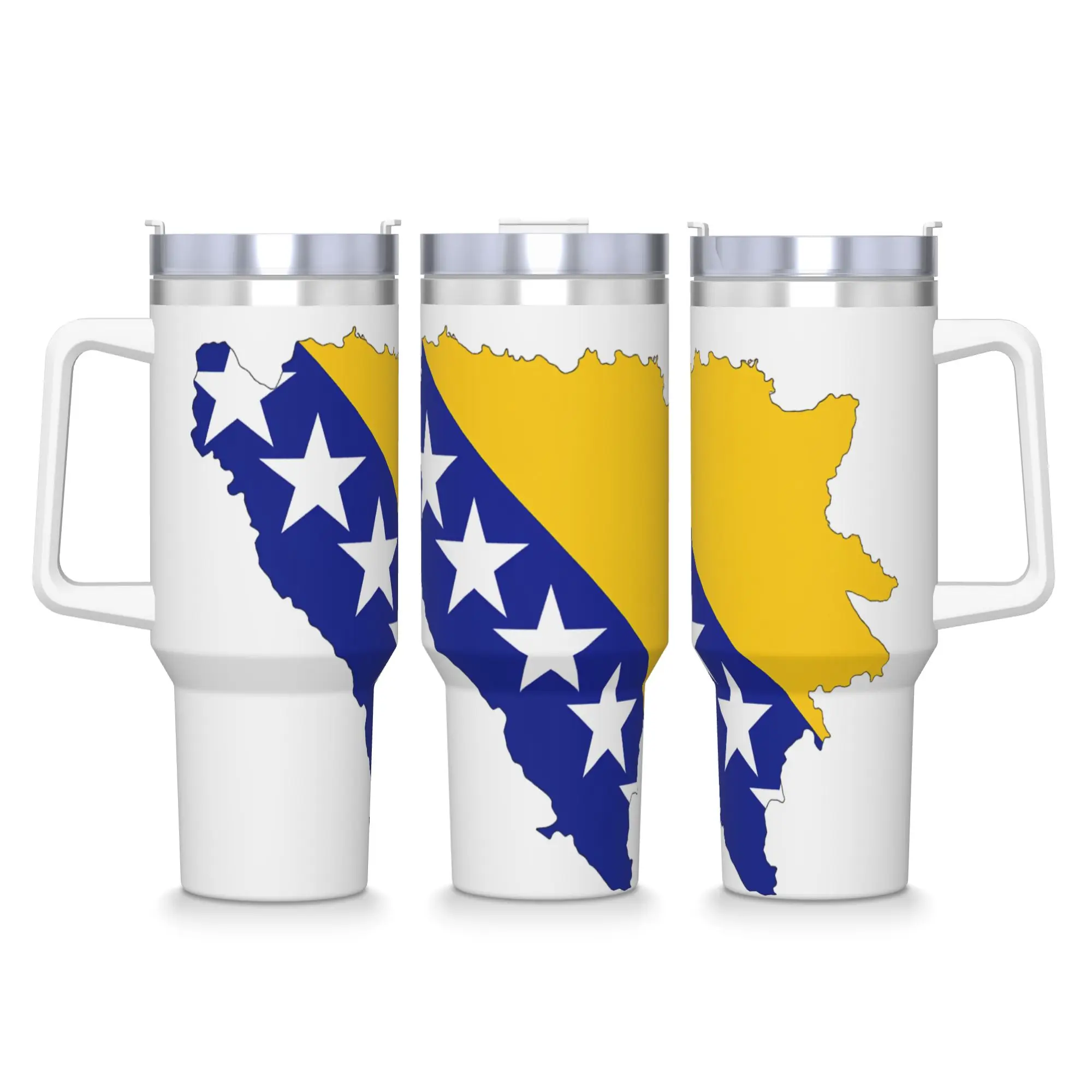 Stainless Steel Tumbler Bosnia Flag Symbol Thermal Cups  Heat Preservation Hot Drinks Travel Car Mugs