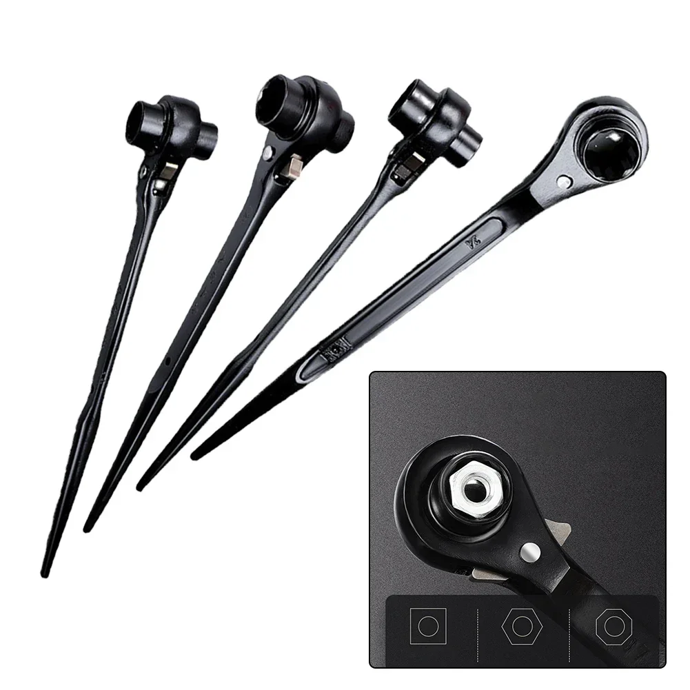 10-32mm Ratchet Wrench Pointed Socket Adjustable Socket Adapter Hand Tool Pointed Tail Ratchet Wrench Quick Dual-use Torx Wrench