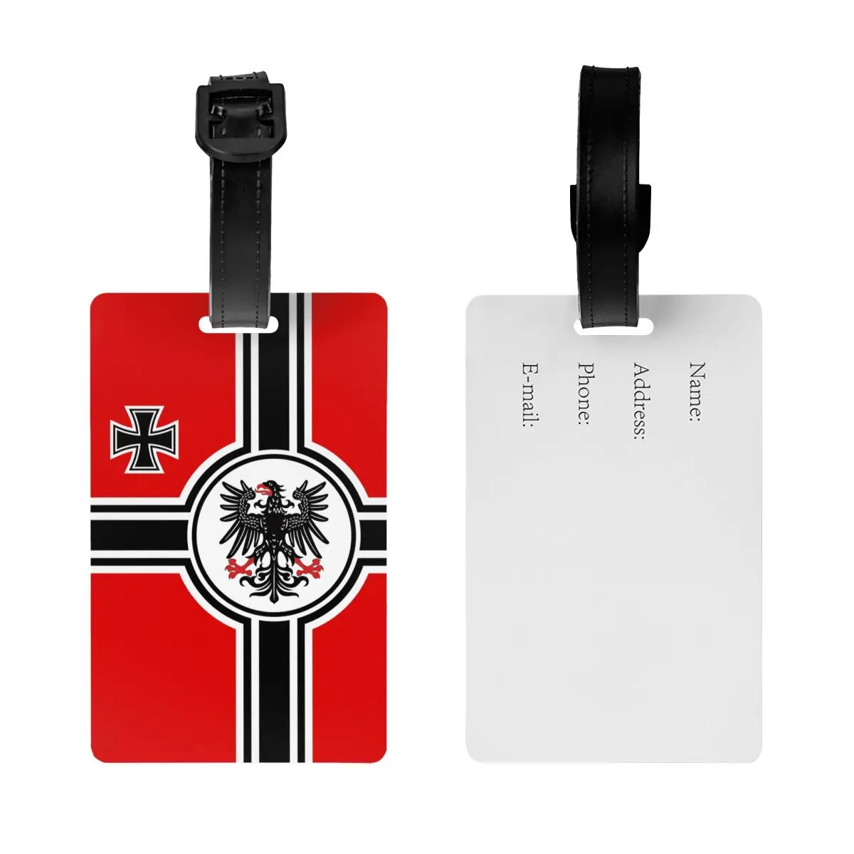 Kustom Jerman DK Reich Empire Of Flag Tag bagasi perlindungan privasi Jerman bangga label bagasi tas perjalanan koper label