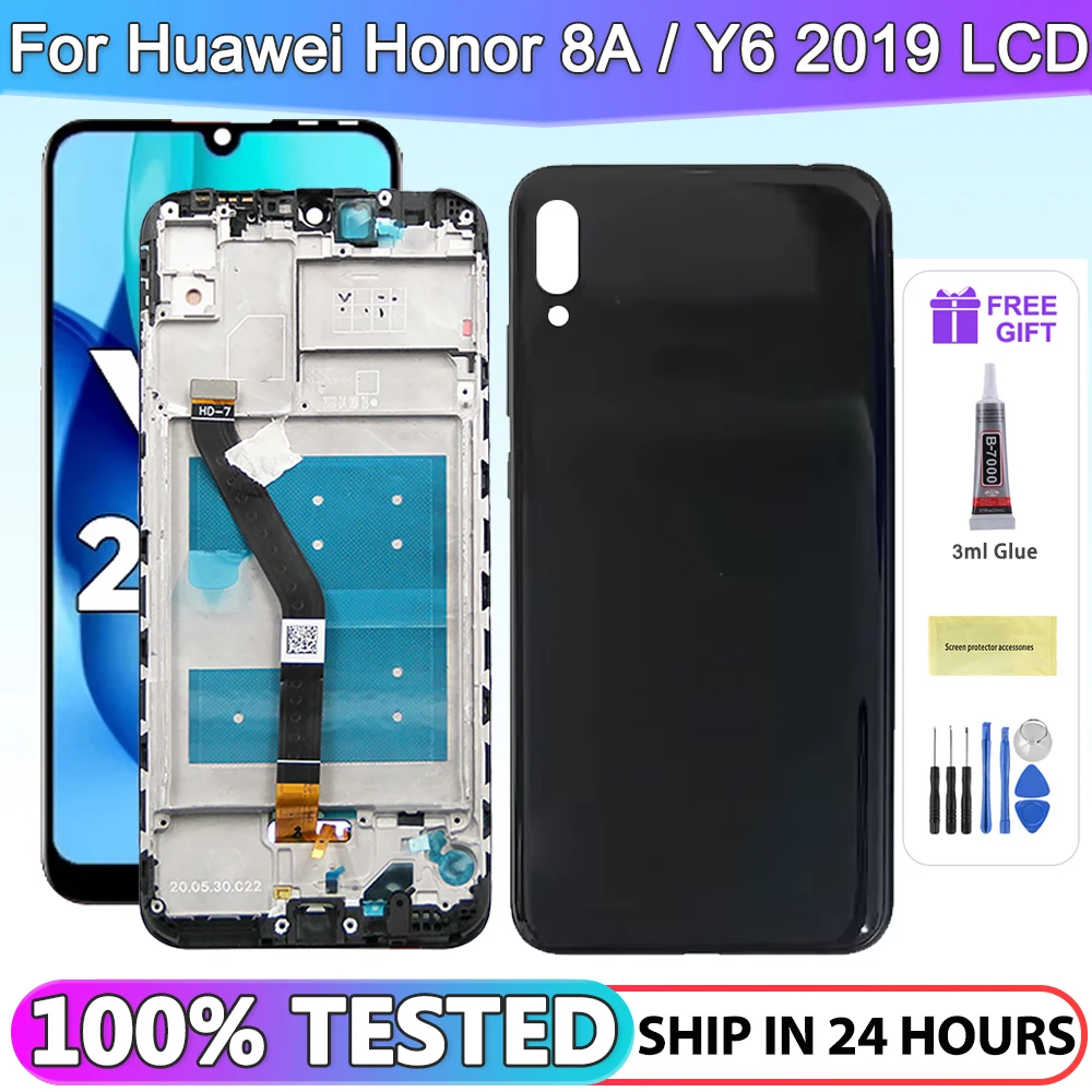 6.09'' Display For Huawei Y6 2019 Lcd Touch Screen Digitizer Assembly For Honor 8A LCD With Frame JAT-L29 L09 L41 LX1 LX3