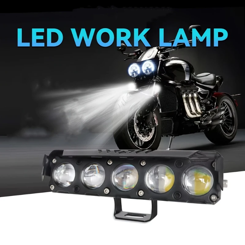 2 pçs super brilhante led holofotes da motocicleta luzes de nevoeiro alto lúmen iluminação auxiliar para caminhões suvs utvs atvs barcos