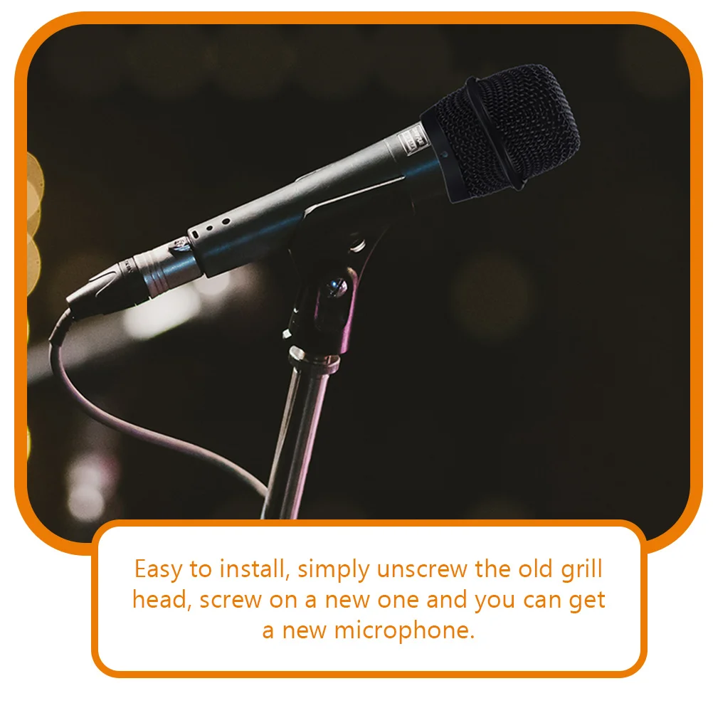 

2pcs Microphone Mesh Grille Heads Replacement Metal Mic Covers Durable Wear-Resistant For Wireless Mics Compatible Bs-780/790
