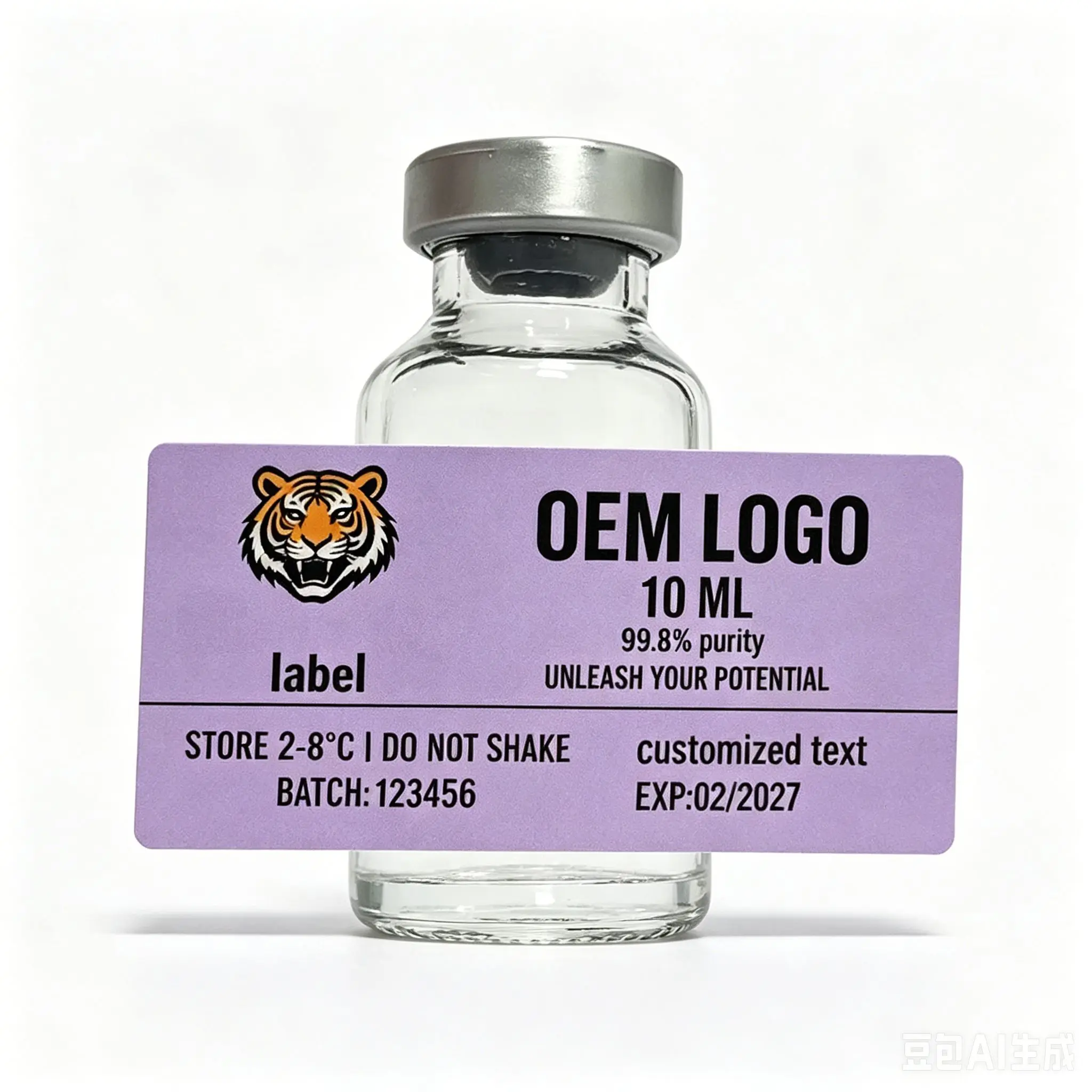 Non-toxic Vinyl Stickers & Custom Boxes,Commercial Grade Packaging Labels for Peptide Personal Care Products
