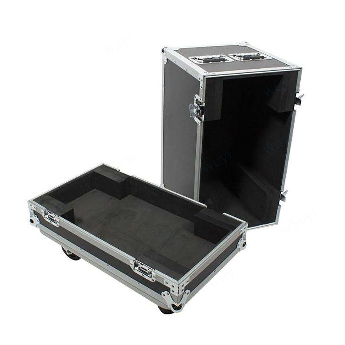 Customized Flycase for Two Speakers Beam Light Air wire Shockproof Aluminum Box Flight Case with Wheels