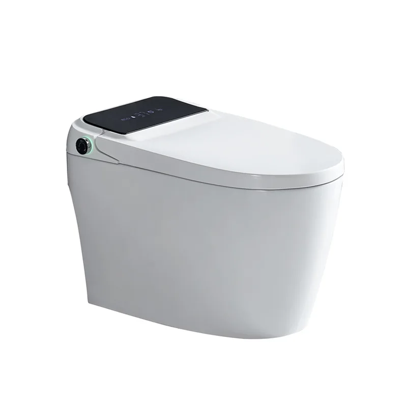 Household double waterway automatic cleaning, drying, off-seat flushing smart toilet