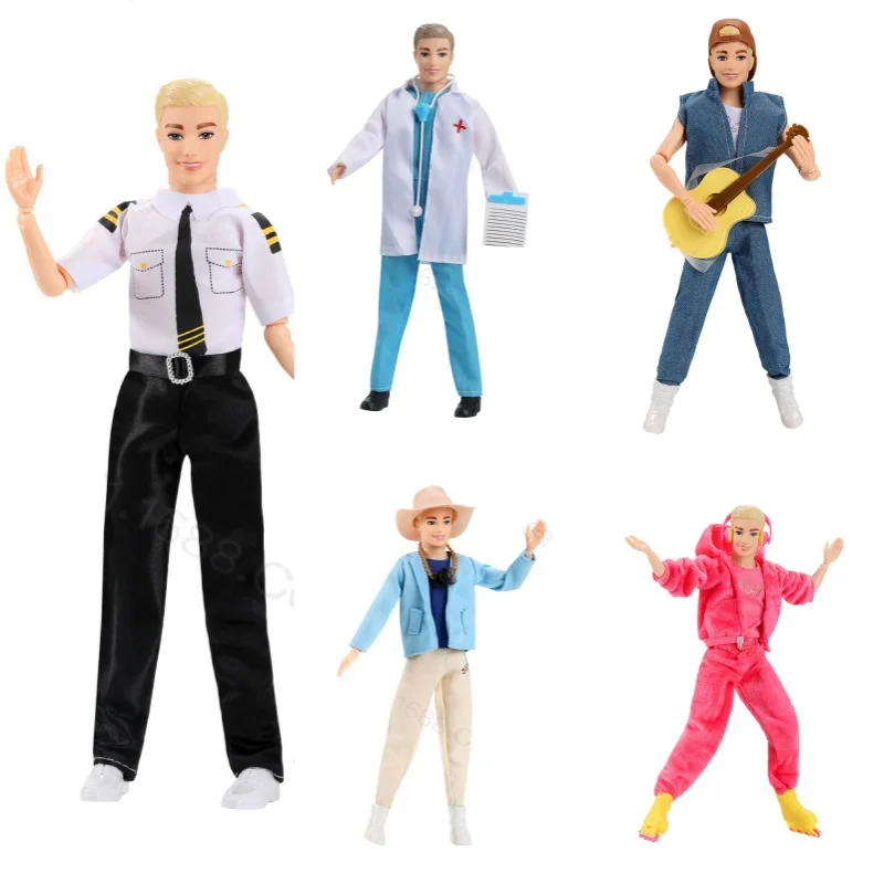 1/6 Boy Career Dreamer Doctor Rock Singer Diver 30CM Couple Doll Boyfriend Ken Fashion Boy Doll Joints Movable Gifts For Kids