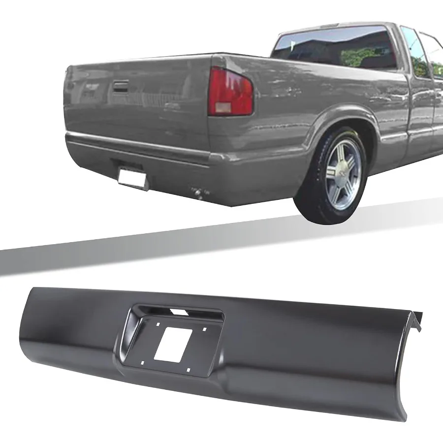 

Rear Roll Pan Bumper for 19942003 Chevy S10 and GMC Sonoma Fleetside Pickup Trucks with License Plate Hole Durable Electrophore