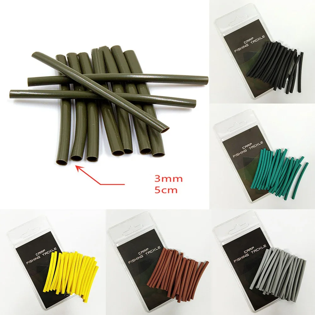 20pcs Heat Shrink Tubing 5cm For Carp Fishing Rigs Tube Tackle Low Temperature Durable Fishing Accessories