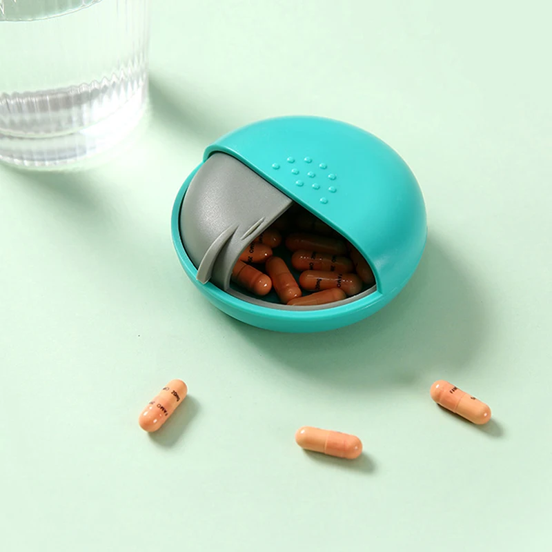 Portable Travel Round Pill Box Mini Pill Organizer Case Dispenser Tablet Holder Container Medicine Drug Storage Box