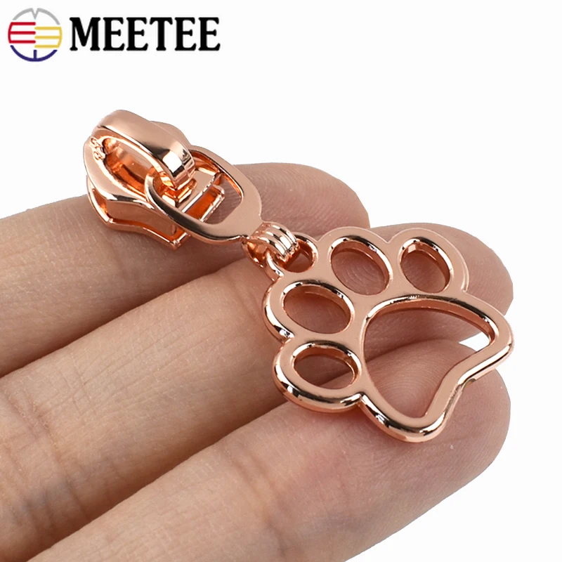 5-50 قطعة ميتي 5 # القط باو سستة مجتذب ل النايلون البريدي الخياطة الملابس إغلاق السحابات رئيس حقيبة الديكور السوستة المنزلق إصلاح أطقم #2