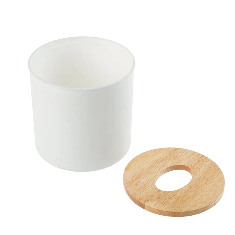 Round Tissue Box Bamboo Wood Drawer Napkin Box Toilet Roll Holder Storage Box Roll Paper Box Living Room Toilet Roll Paper Box