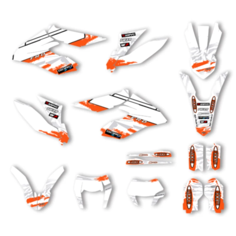 

DSMTECH Full Set Graphics Background Decal Stickers For KTM Freeride 250 300 2012-2017 2018-2020 001