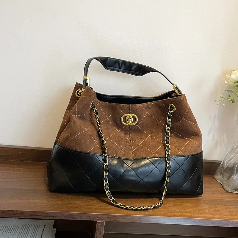 

Early Fall 2025 Tote Bag, Vintage Satin Chain Shoulder Bag, Adjustable & Convertible​ Crossbody Purse for Work &​ Daily Commute