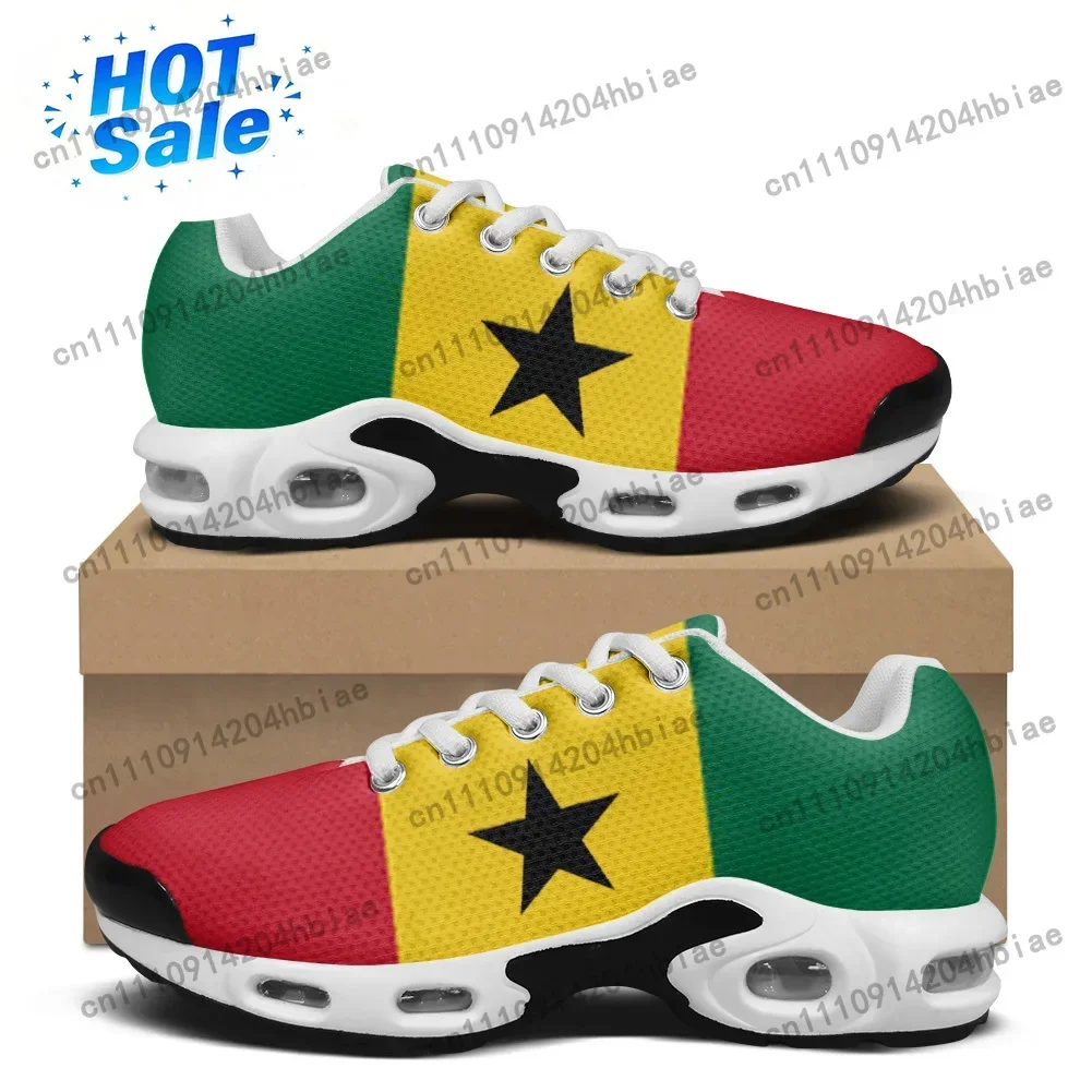 GHANA Flag Print Air Cushion Sneakers Pop Singer Men Womens Lightweight Sports shoe High Quality Custom Mesh Sneaker