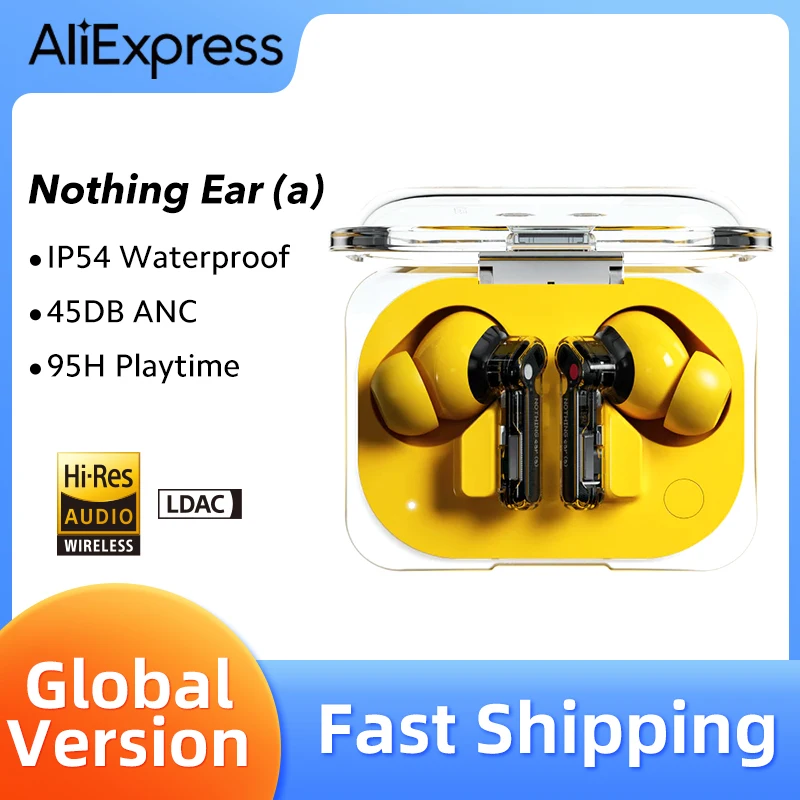 متوفر في المخزون لا شيء الأذن (أ) 45 ديسيبل إلغاء الضوضاء النشطة محرك ديناميكي قوي 11 ملم يصل إلى 42.5 ساعة من وقت الاستماع سماعة الأذن #1