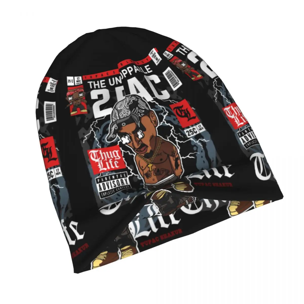 Rapper Tupac Unisex Pullover Cap 3D print Beanies Hat For Men And Women Outdoor Hat