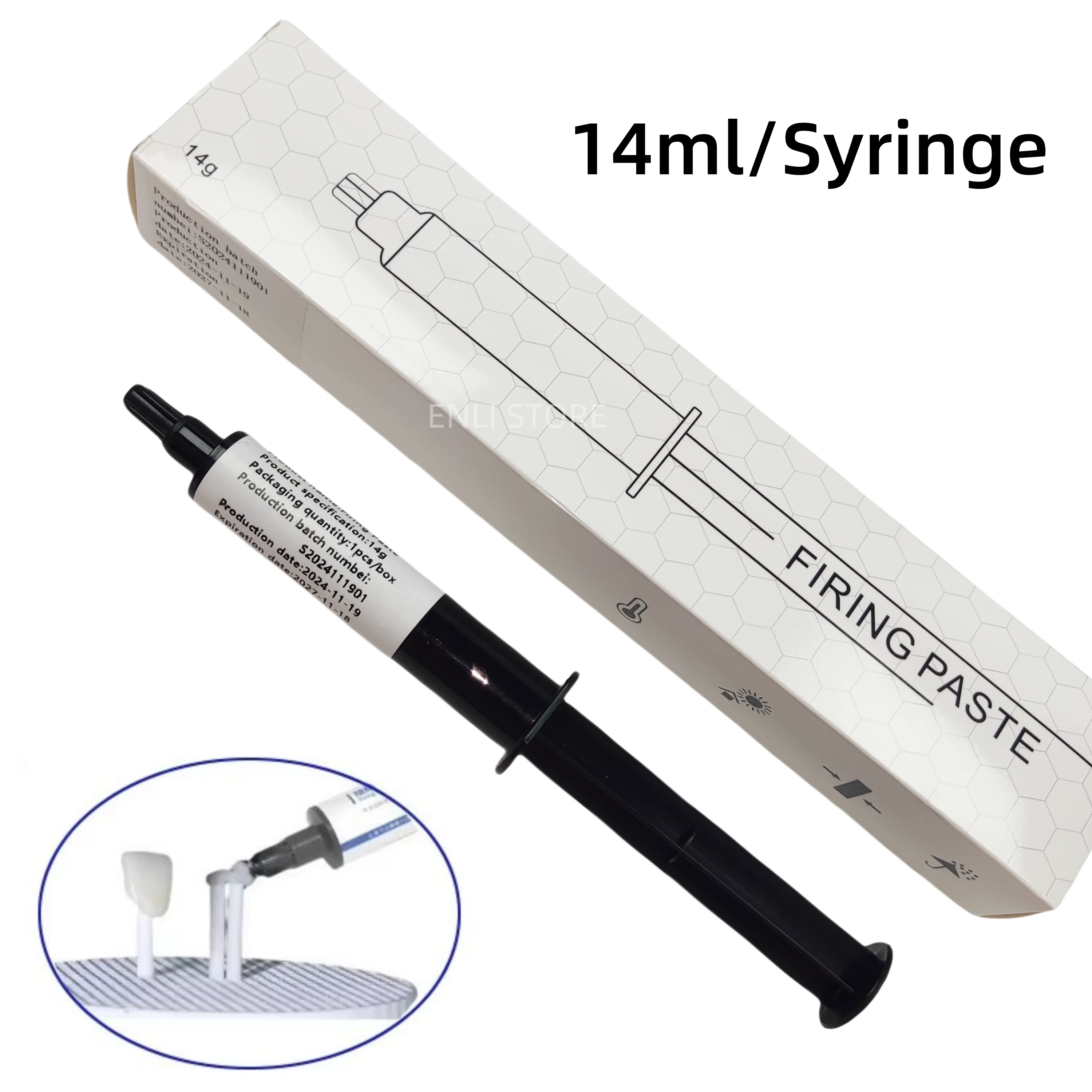 

28g=2Syringe Dental Lab Dental Restoration Sintering Paste Sintering Furnace Firing Paste For Veneer Crown And Bridge