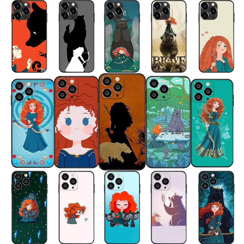 AK-29 Princess Merida Soft Case For iPhone 15 14 13 12 11 Mini Max Pro Plus