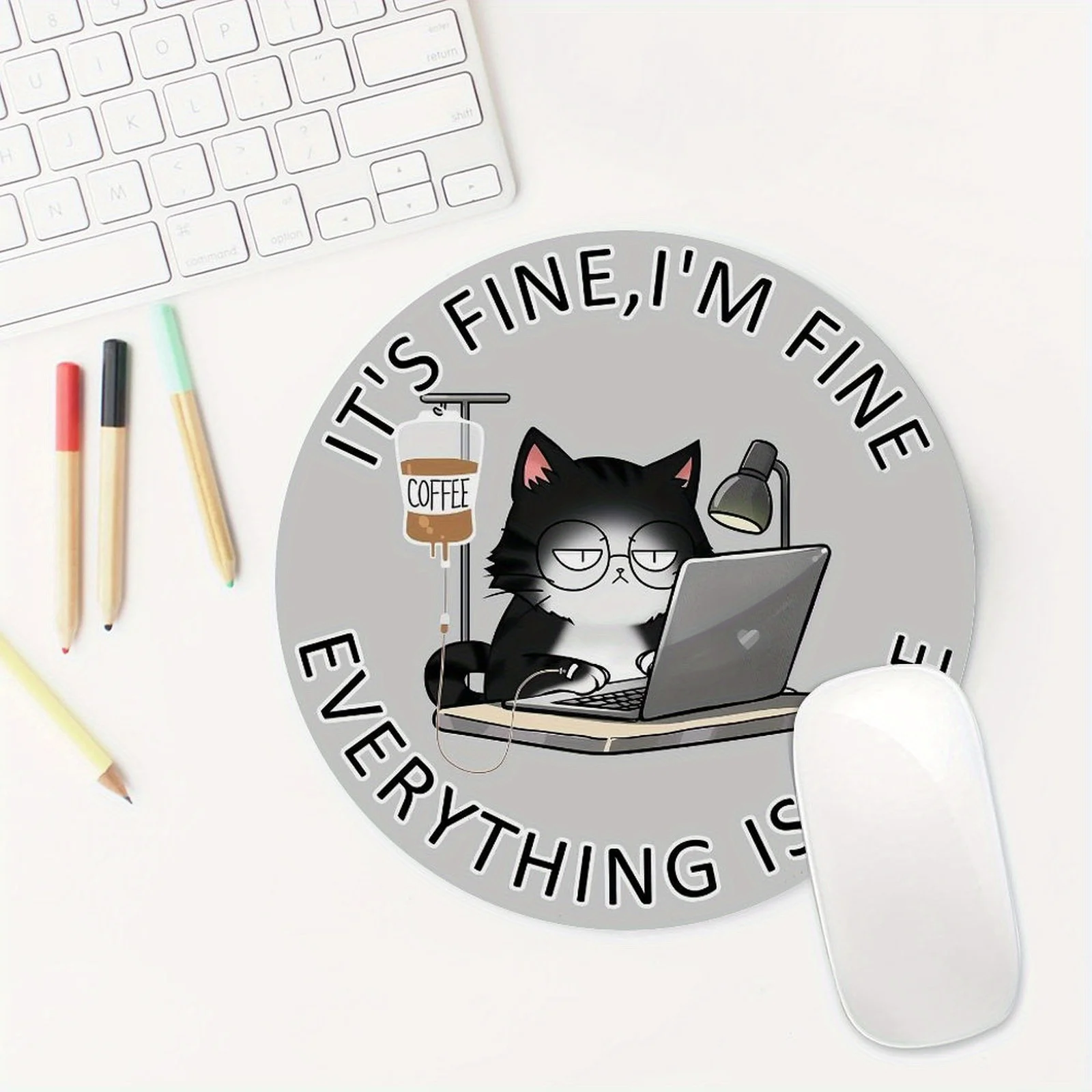 

Cute Funny Mouse Pad Non-Slip Rubber Office Desk Decor Coffee Lover Laptop PC Computer Mouse Pads Computer Setup Mouse Mat