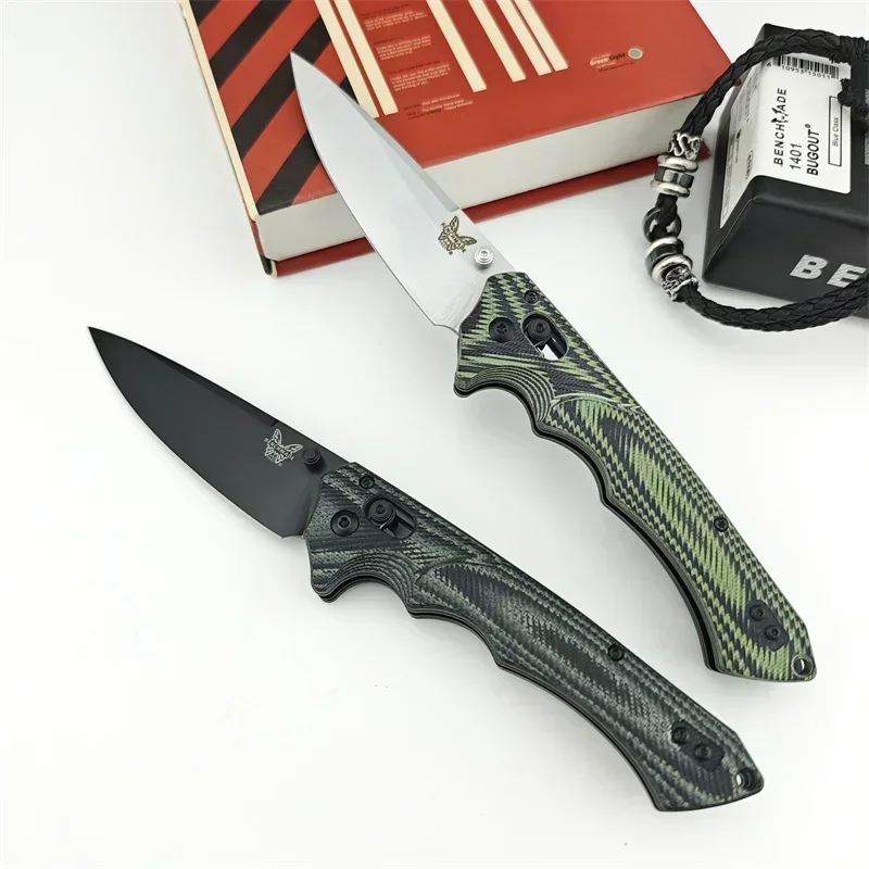 BM 615BK-1401 Outdoor Folding Knife D2 Blade Two-color G10 Handle Camping Hike Portable self-defense Tactical Hunting EDC knife