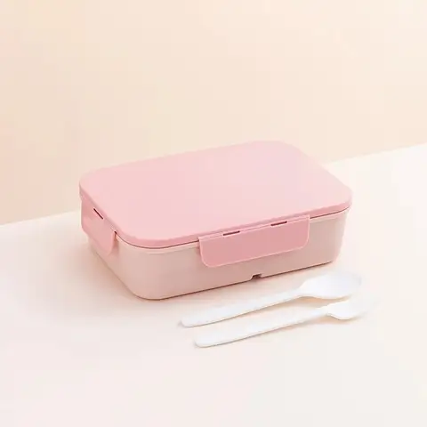 Fiambrera abatible portátil de 1200ml, diseño impermeable y a prueba de fugas para uso en exteriores, caja Bento de plástico portátil para oficina universitaria, 1 ud.