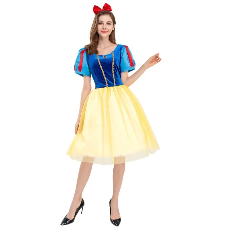 Costume de Cosplay de Princesse Blanche-Neige pour Halloween, Robe de Soirée Parent-Enfant