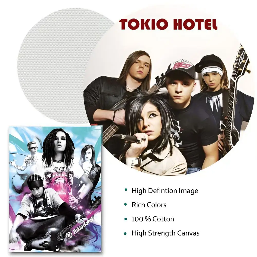 ملصق قماشي معدني لفرقة الروك توكيو للفندق: تجعد مجاني مقاوم للماء ومتين لجميع الفضاء لتزيين الحائط #2