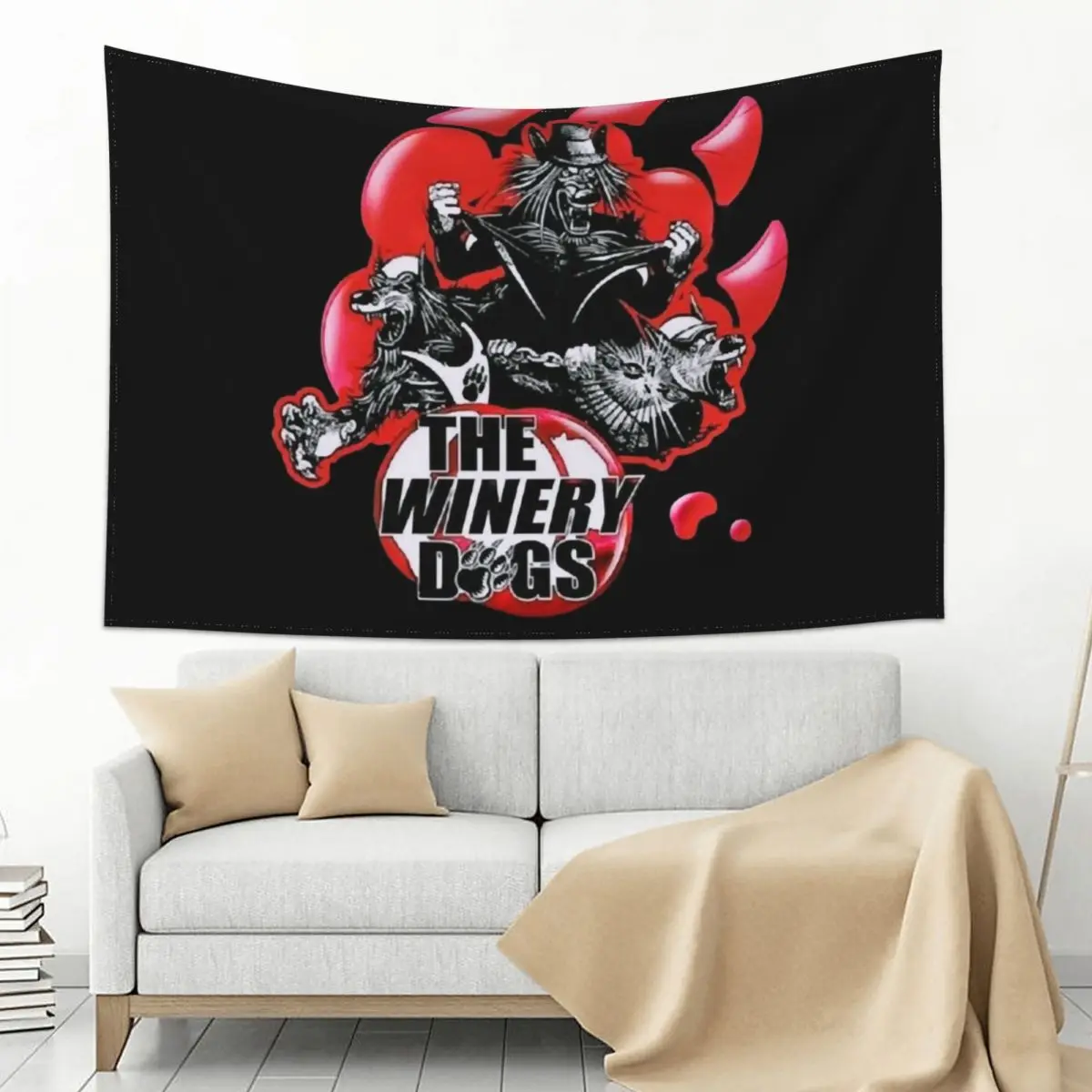 

The Winery Dogs Band Tapestry Room Decorations Aesthetic Room Decorations Wall Hanging Wall Wall Deco Tapestry