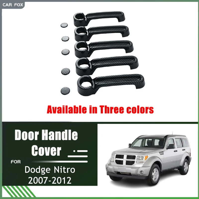 

Chrome Door Handle Cover Trim for Dodge Nitro 2007-2012 2008 2009 2010 2011 ABS Car Accessories Carbon Fiber Set Sticker Styling