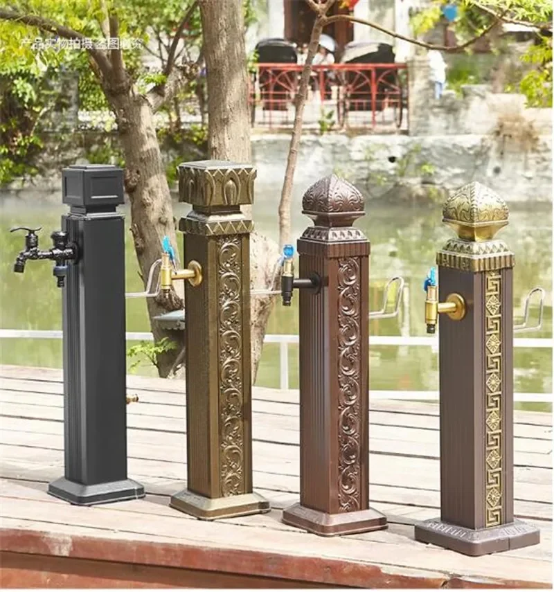 Antique Garden Faucet  Red Bronze Outdoor Faucet Black Outdoor Stand Faucet Outdoor Mixer Column Tap Single Cold