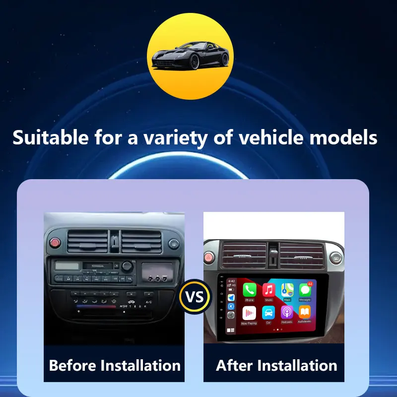 Car Radio Audio Multimedia Video Player for Honda Civic (EJ/EK/EM) 1995 - 2001 Wireless CarPlay DSP Stereo GPS Navi BT WiFi 4G