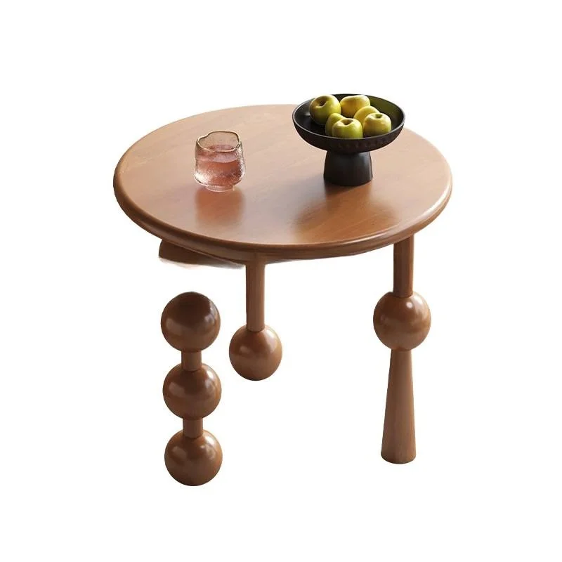 #Modern Simple Farmhouse Round  Wood Coffee Table for Living Room with Disassembly Feature