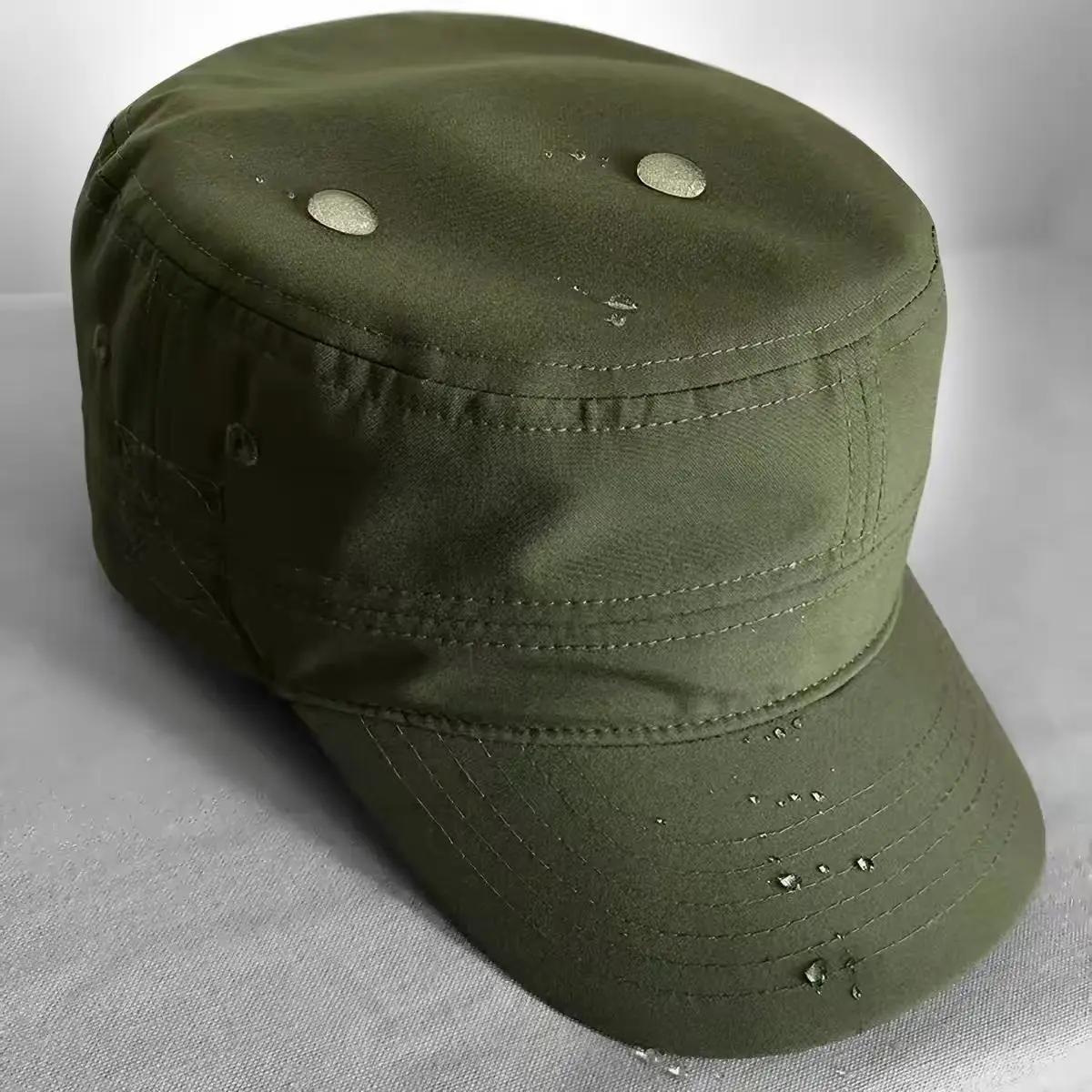 Cotton Solid Color Flat Top Cap for Men Women, One Size Fits Most Closed Peak Hat, Casual High Quality Unisex