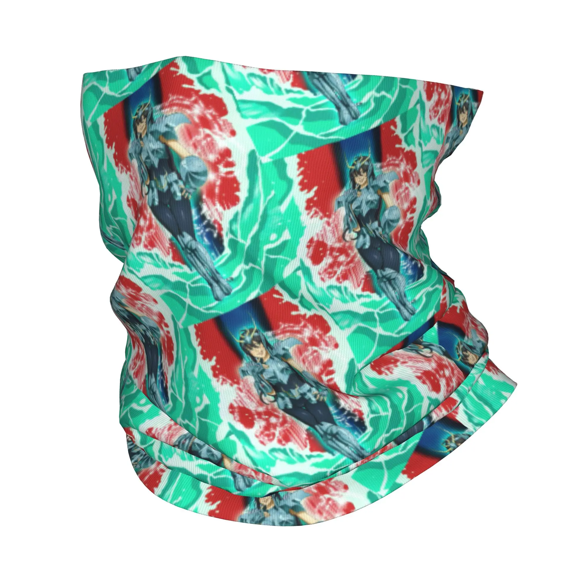 Maßgefertigter Saint Seiya Anime Manga Bandana Nackenschutz für Wandern und Camping, Unisex Wickelschal und Kopfwärmer