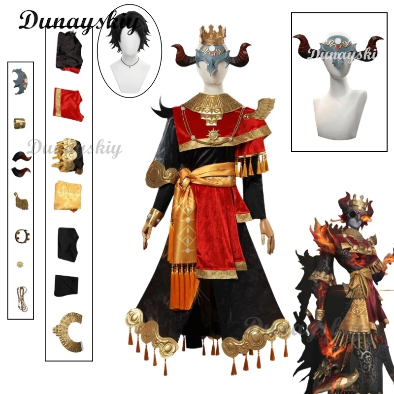 

Norton Campbell Cosplay Costume Wig Anime Identity ⅤProspector Fools Gold Cosplay Blazing Flame Party Play Outfit Outfit for Man