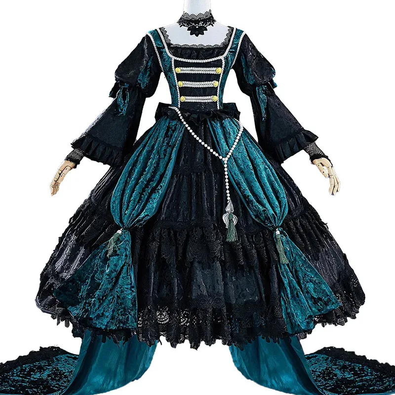 UWOWO Collab Series: Ciell Cosplay Anime Black Bulterr Ciell Sieglinde Sullivan Emerald Witch Gown Cosplay Costume